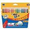 GielleService Bic Kids Couleur Conf. 18 pennarelli Punta 2,8mm Linea 0,8mm 937510