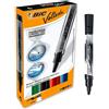 GielleService Bic Velleda Tank Conf. 4 pennarelli per lavagna bianca Linea 2,3mm Punta ogivale 902099