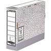 GielleService Fellowes Bankers Box Ultimate File Box 80 mm A4 Fastfold Self Assembly Cartone riciclato certificato FSC Colore grigio