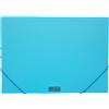GielleService Portadocumenti MKtape Flap Folder Chiusura ad Elastico Formato Folio Colore Blu Neon