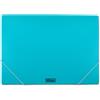 GielleService Portadocumenti MKtape Flap Folder Chiusura ad Elastico Formato Folio Colore Blu Pastello
