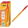 GielleService PENNA A SFERA BIC ORANGE ORIGINAL 0,8MM Linea 0,30mm corpo Arancione COLORE ROSSO 8099241