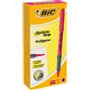 GielleService PENNARELLO FLUORESCENTE BIC Highlighter Grip Inchiostro a base d'acqua Linea 1,60 - 3,30 mm Colore ROSA 811934