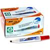 GielleService Pennarello Bic Velleda 1751 ECOlutions Pennarelli per lavagna bianca Punta a scalpello Corsa 3 mm 5,5 mm 904948 COLORE ROSSO