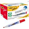 GielleService Bic Velleda 1701 ECOlutions Pennarelli Lavagna Punta Rotonda Linea 1.5 mm 904939 ROSSO