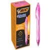 GielleService Penna a sfera retrattile Bic Gel-Ocity Quick Dry Punta 0,7 mm Inchiostro gel Asciugatura ultra rapida Colore ROSA 964777