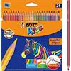 GielleService Bic Kids Evolution Stripes Conf. 24 matite colori assortiti Punta ultra resistente Piombo pigmentato 3,20mm 950525