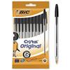 GielleService Bic Cristal Original Conf. 10 penne Punta tonda 1mm Linea 0,4mm NERO 830864