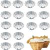 PEZEEU Stampi di Crostate di Uova Stampo Mini per Tortine - 16 Pezzi Pirottini Riutilizzabile Formine per Muffin Stampo Torta Cupcake Mini Stampo a Forma di Fiore per Budini, Dessert, Cioccolati