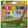 CARIOCA Pennarelli Jumbo Eco Family - lavabili - colori assortiti - Carioca - scatola 12 pezzi (unità vendita 1 pz.)