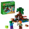 LEGO Minecraft Avventura nella Palude, Modellino da Costruire con Personaggi di Alex e Zombie nel Bioma, Giochi per Bambini, Idee Regalo Compleanno 21240