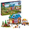 LEGO 41735 Friends Casetta Mobile, Playset con Roulotte Apribile e Macchina Giocattolo per Campeggio nella Foresta, Personaggi 2023 Leo e Liann, Giochi per Bambini
