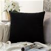 MIULEE Confezione da 1 Federa in Velluto Copricuscino Decorativo Fodera Quadrata per Cuscino per Divano Camera da Letto Casa65X65cm Nero