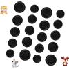Heting-YQ 20 Pezzi Nero Tappi di Chiusura Salvadanaio Tappi in Gomma per Salvadanaio Rotonda Spina per Figurine di Gesso Cassette di Sicurezza