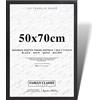 Fabian Clarke London® The Franklin Range - Cornice portafoto grande, 50 x 70 cm, per poster da parete, 50 x 70 cm, colore: Nero