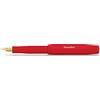Kaweco - Penna stilografica Classic Sport con pennino in acciaio placcato oro 23 carati e punta in iridio per cartucce d'inchiostro, tratto largo, colore: rosso