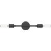 Klighten Lampada da Specchio per Bagno, Applique Bagno Vintage con 2 Luci Applique da Parete Interno in Ferro Nero, Luce Specchio Bagno, Lunghezza: 40 cm, Attacco E27, Lampadina non Inclusa