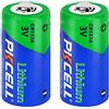 PKCELL CR123A Batteria al litio 1500mAh 3,0V (Non Ricaricabile) per fotocamere,sensore,allarme,Confezione da 2,PKCELL