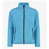 Cmp Kid G Jacket Pile Lana Zip Azzurro Mel Junior Bimba