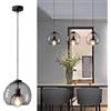 SENFAY Lampada a sospensione vintage in vetro, lampadario cucina, on 1 Lampadine Extra, Cavo Regolabile, 1xE27, Potenza max 1x60 W, paralume da soffitto per cameretta, tavolo da pranzo, soggiorno, Ø 23 cm