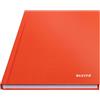 Leitz Quaderno A5 A Quadretti, 160 Pagine, 80 Fogli di Carta Certificata FSC da 80 g/m², Copertina Rigida Robusta e Antigraffio, per Ufficio, Scuola o come Diario, Serie Solid, Rosso Chiaro, 46660020