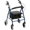 Drive Medical R6BL-23 - Deambulatore, telaio in alluminio, con sedile imbottito, ultra-leggero, blu