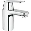 Grohe 32824000 Miscelatore Monocomando per Lavabo Eurosmart senza scarico a saltarello Portata Regolabile, Standard,Cromo, S