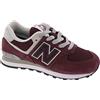 New Balance 574, Sneaker Bambini e ragazzi, Burgundy EVM, 33.5 EU