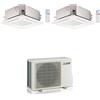 Mitsubishi CONDIZIONATORE MITSUBISHI DUAL SPLIT CASSETTA A 4 VIE SLZ-M 9000+18000 BTU WIFI INVERTER MXZ-2F53VF3 A+++