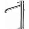 Vema Rubinetterie - Tiber miscelatore lavabo alto acciaio inox con scarico - V17020