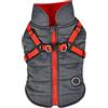 Puppia papd-vt1366-gy-l Mountaineer II Pet cappotto, grigio, Large