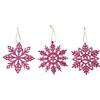 Giocoplast Natale Addobbo Fiocco Glitter Magenta 10 cm Prezzo cad uno Indicare la Preferenza
