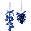 Giocoplast Natale Pigne e Bacche Glitter blu 6-13 cm Prezzo Caduno Indicare la Preferenza