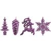 Giocoplast Natale Addobbo Glitter Rosa 10-15cm Prezzo Caduno Indicare la Preferenza