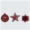 Giocoplast Natale Addobbo 3d Glitter Rosso 10-12cm Prezzo Caduno Indicare la Preferenza