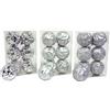 Giocoplast Natale Palline di Natale in Conf 6 Sfere Ondeggiate D.80 Argento Prezzo a box Singolo n
