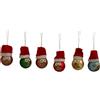 Giocoplast Natale Gufetto Vetro Decorato d40 mm con Cappellino Prezzo Caduno Indicare la Preferea