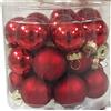 Giocoplast Natale Cilindro 24 Sfere Vetro Rosse D.25 mm Met/matt