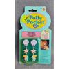 SEASHELL EARRINGS ORECCHINI CONCHIGLIA POLLY POCKET MATTEL 6285 BLUEBIRD TOYS 90