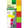 SIGEL HN650 Segnapagina adesivi in carta, 200 fogli da 5 x 2 cm, certificati FSC, arancione, giallo, rosso, verde e rosa