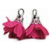 Nappine a Fiore Fucsia in tessuto per orecchini