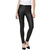 VERO MODA Jeans Aderenti in Ecopelle Donna Pantaloni Elasticizzati Vita Alta Coat Vmseven, Colore:Nero, Taglia:XL / 30L, Lunghezza della Gamba:L30