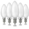 Hellum Lampadina LED C35, attacco E14, luce bianca calda, 2700 K, 2 W, opaca, confezione da 5, 207200
