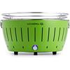 LotusGrill XL LG G435 U GR Barbecue con batterie e cavo di alimentazione USB, 43,5 x 25,7 cm, Verde