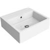 FLAMINIA - ACQUALIGHT LAVABO 50 CM. DA APPOGGIO O SOSPESO, CON TROPPOPIENO, BIANCO 5058