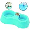 PARENCE.- Ciotola Doppia per Cani e Gatti/Ciotola in Plastica per Cibo e Acqua per Animali Domestici - Colori Misti - 24,5x12,5x6 cm