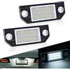 URAQT Luci a LED per targa, 2 pezzi, senza errori, luci posteriori, 12 V, 6500 K, per Ford Focus C-MAX I 03 e MK2 03-08, nero, (U4-PZDFTBK221108-FBA)