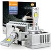 D-Lumina Lampadina D3S LED D3R D3C, 90W 18000LM 6500K, kit di Conversione Luci di Ricambio per Fari Anabbaglianti, Plug and Play a Original HID Ballat, Confezione da 2