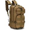 Lilychan Zaino tattico Esterno Zaini Militari per Escursionismo e Trekking per Camminate Impermeabili 30L (Cachi)