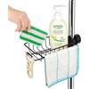 Kasimir Porta Spugne Lavello Cucina Organizer per Lavello Cestino Appeso da Rubinetto Portaoggetti per Cucina e Bagno per Sapone, spugne, Sapone da Doccia Acciaio inossidabile- Nero